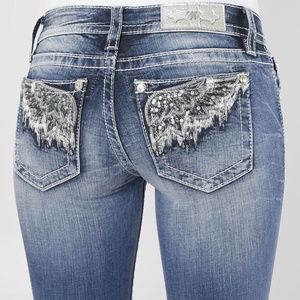 MISS ME by Buckle Signature Boot Embroidered Jeans